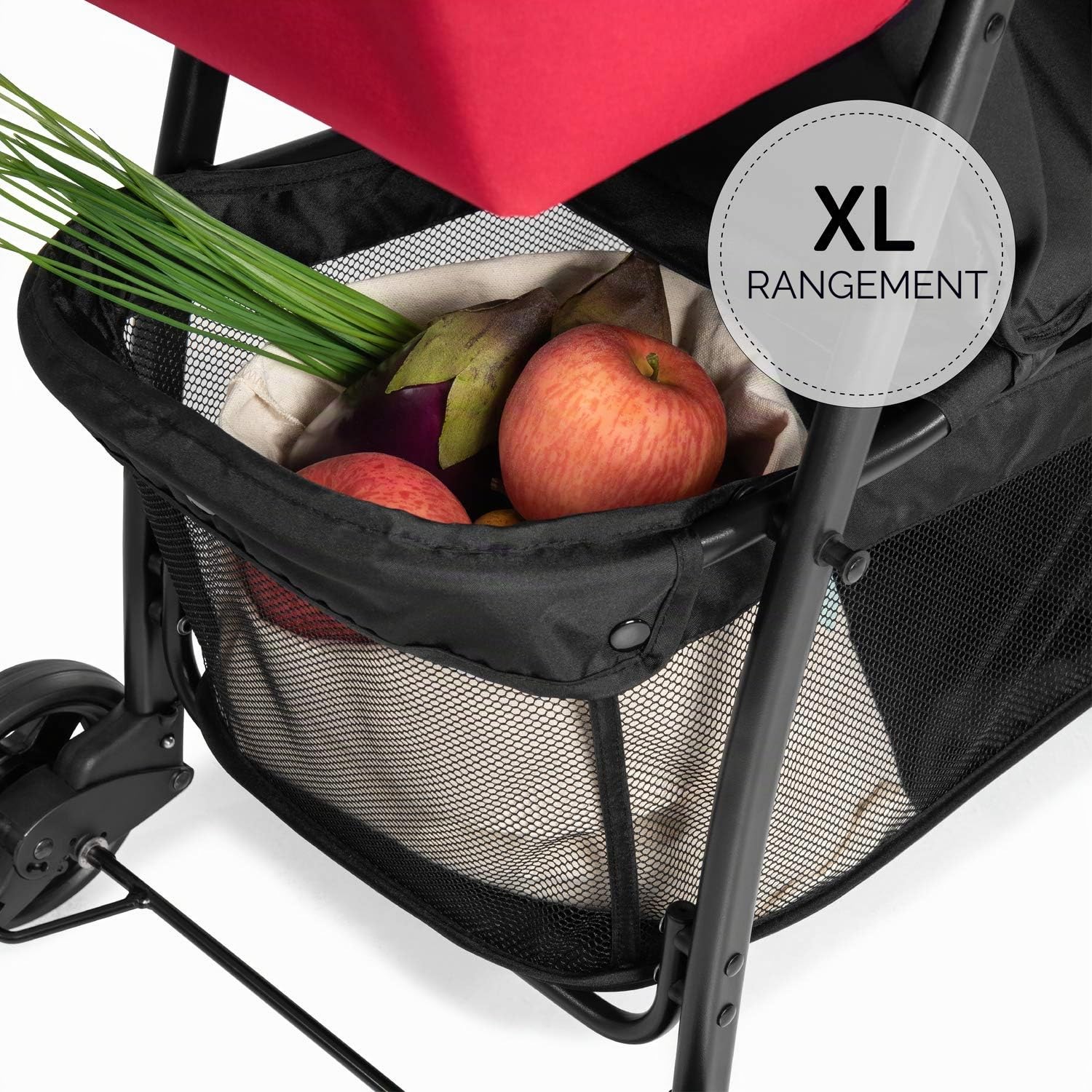 hauck Poussette Compacte Sport – Ultra-légère 5,9 kg, Pliable, Inclus Protege Pluie Poussette et Moustiquaire, Position Allongée, Grand Panier – Rouge