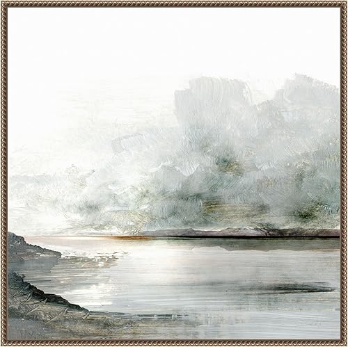 Miniatura 18 de Amanti Art Lienzo enmarcado para pared, 16 x 16 Ebb por Dan Hobday, lienzo enmarcado para pared, obras de arte de paisajes, decoración tradicional,