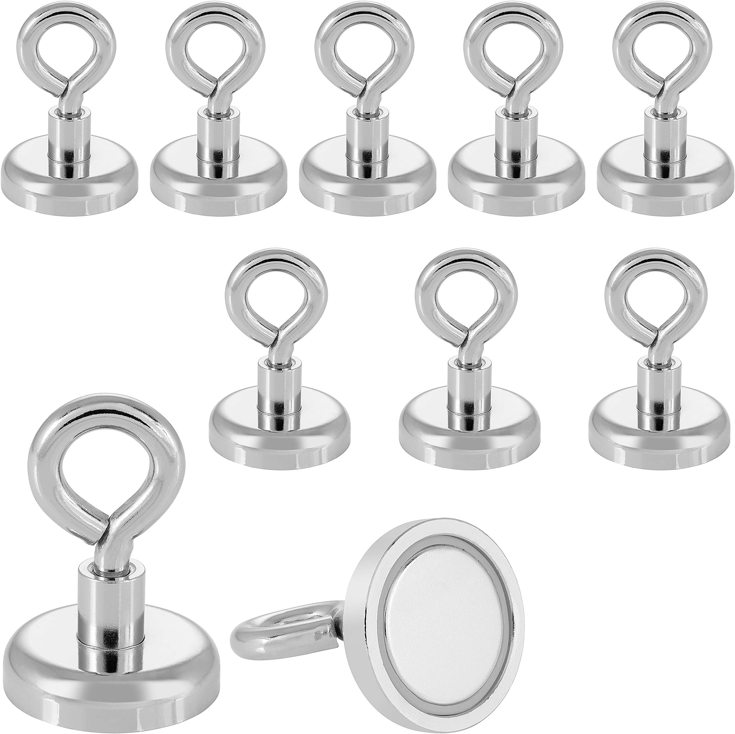 Connex Lot De 2 Crochets Magnétiques En Néodyme - 25 X 67 Mm - Force D