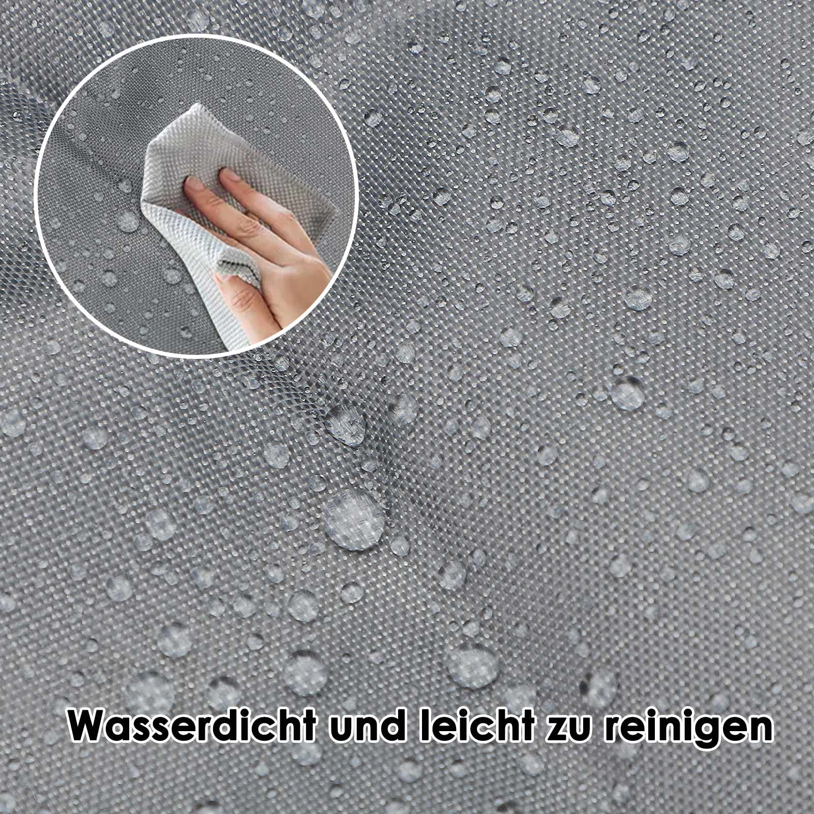 Strandkorb protector Strandkorbabdeckung Strandkorbhülle Möbelschutzhülle cobertura Gartenmöbel 130x170x100 cm Winterfest estanco Winddicht Schwerlast Reißfest grau con Reißverschluss