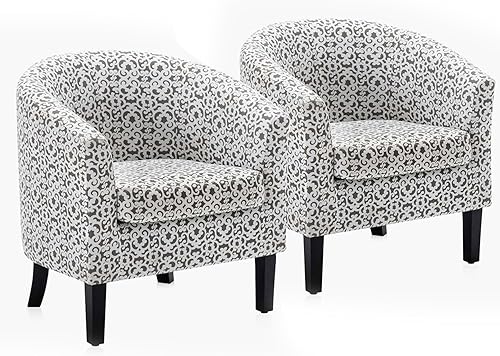 Miniatura 23 de BELLEZE - Sillón de piel sintética para sillones y sillas Blanco y marrón,Beige,Negro -,Negro y Beige,Azul Coral,Marrón,Caramelo,Estampado