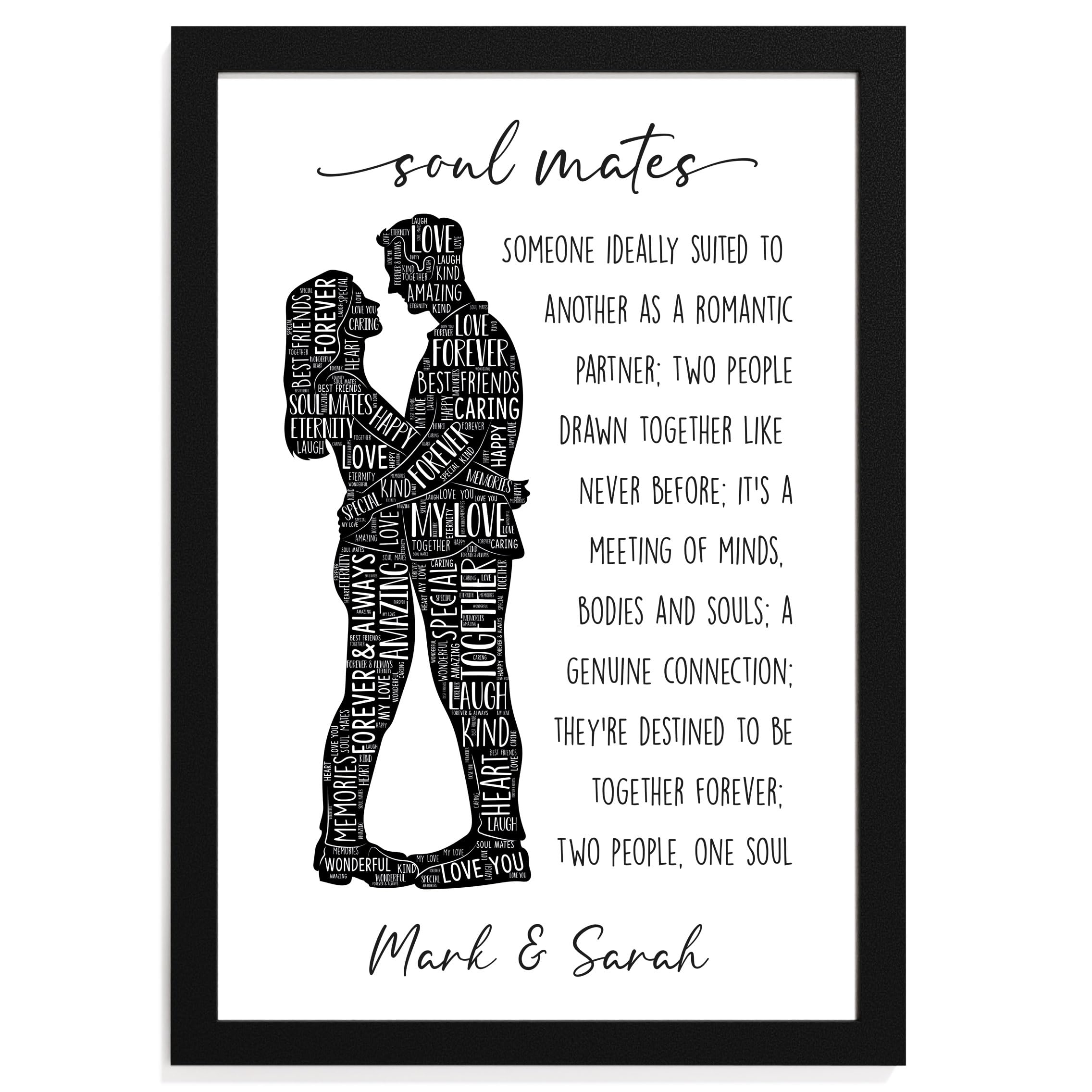 Personalised I Love You Gifts for Couples, Husband, Wife, Girlfriend, Boyfriend, Mr and Mrs - Birthday Christmas Gifts for Him, Her, Couples - ANY NAMES - Valentines Gifts (Design 3)