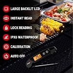 ThermoPro Digital Meat Thermometer with Large Backlit LCD, Instant Read Thermometer Food Cooking Kitchen BBQ Meat Thermometer for Grilling Beef