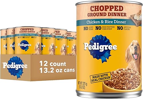 Miniatura 14 de PEDIGREE Chopped Ground Dinner Comida húmeda y suave enlatada para perros adultos, con carne de res, 22 oz, latas (paquete de 12)