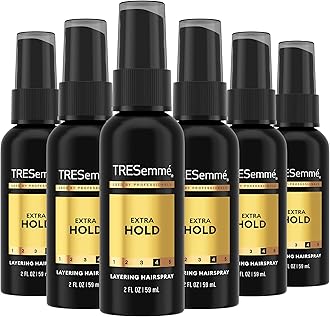 TRESemmé Travel Hairspray, Extra Hold, 6-Pack – Non-Aerosol Hair Spray for Layering, Anti-Humidity, Anti-Frizz Hair Products, 2 Oz Ea