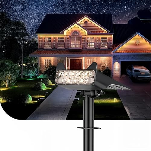 Miniatura 9 de Focos solares impermeables para exteriores, luces solares de camino de paisaje del atardecer al amanecer, iluminación al aire libre, 4 modos de