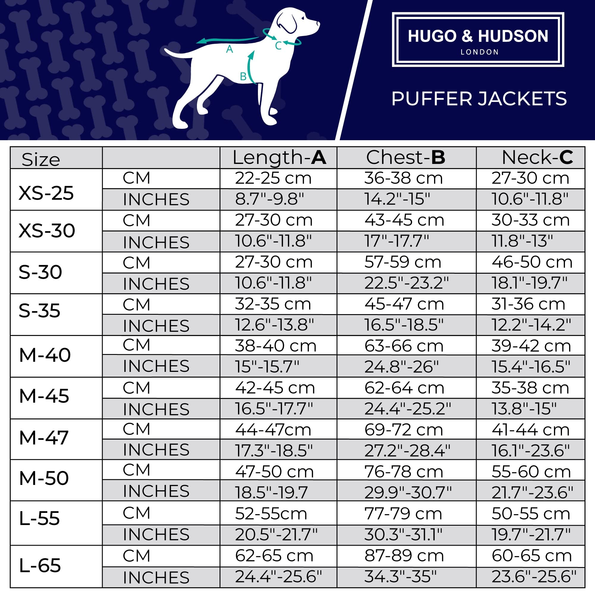 HUGO & HUDSON Reversible Dog Puffer Jacket, Windproof Water Resistant Coat, Orange & Navy, S30 - Image 4