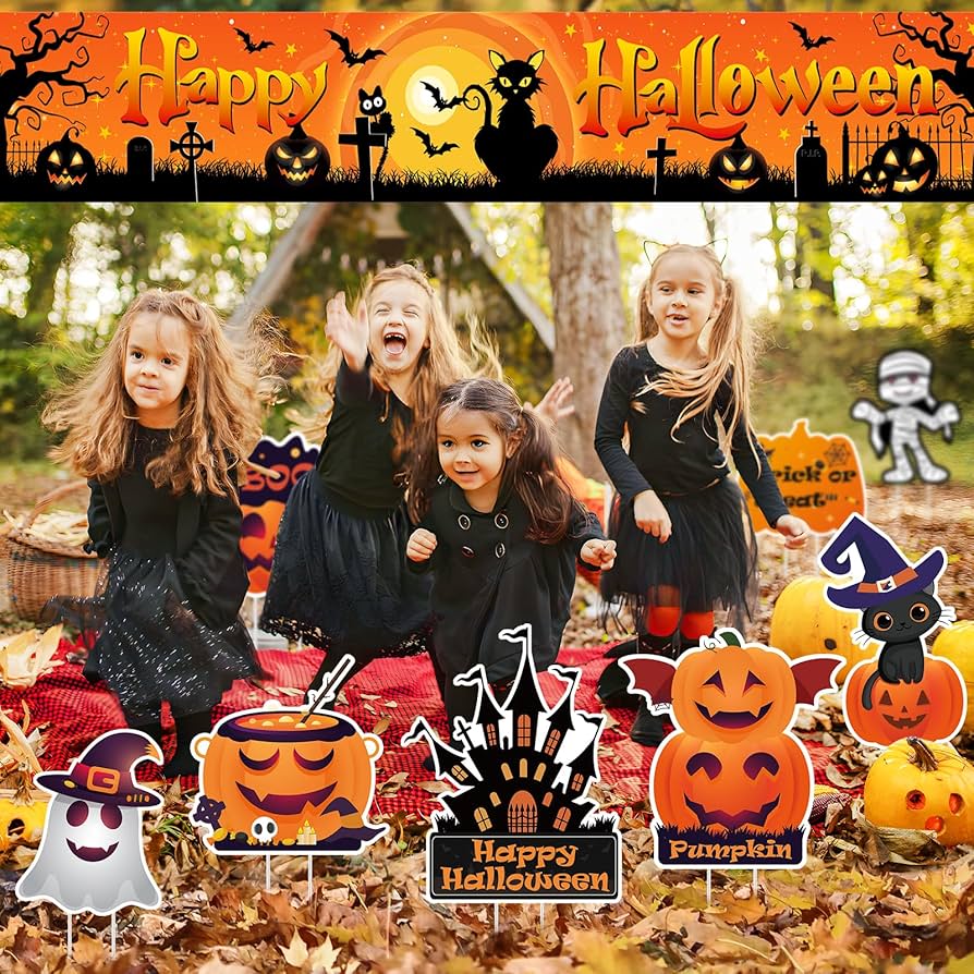 Sawysine 3 Pieces Halloween Fence Peeker Decoration Scary Peeper Halloween Outdoor Garden Yard Decor For Home Patio Holiday Party Lawn Garden Fence Pathway Decorations(Skeleton