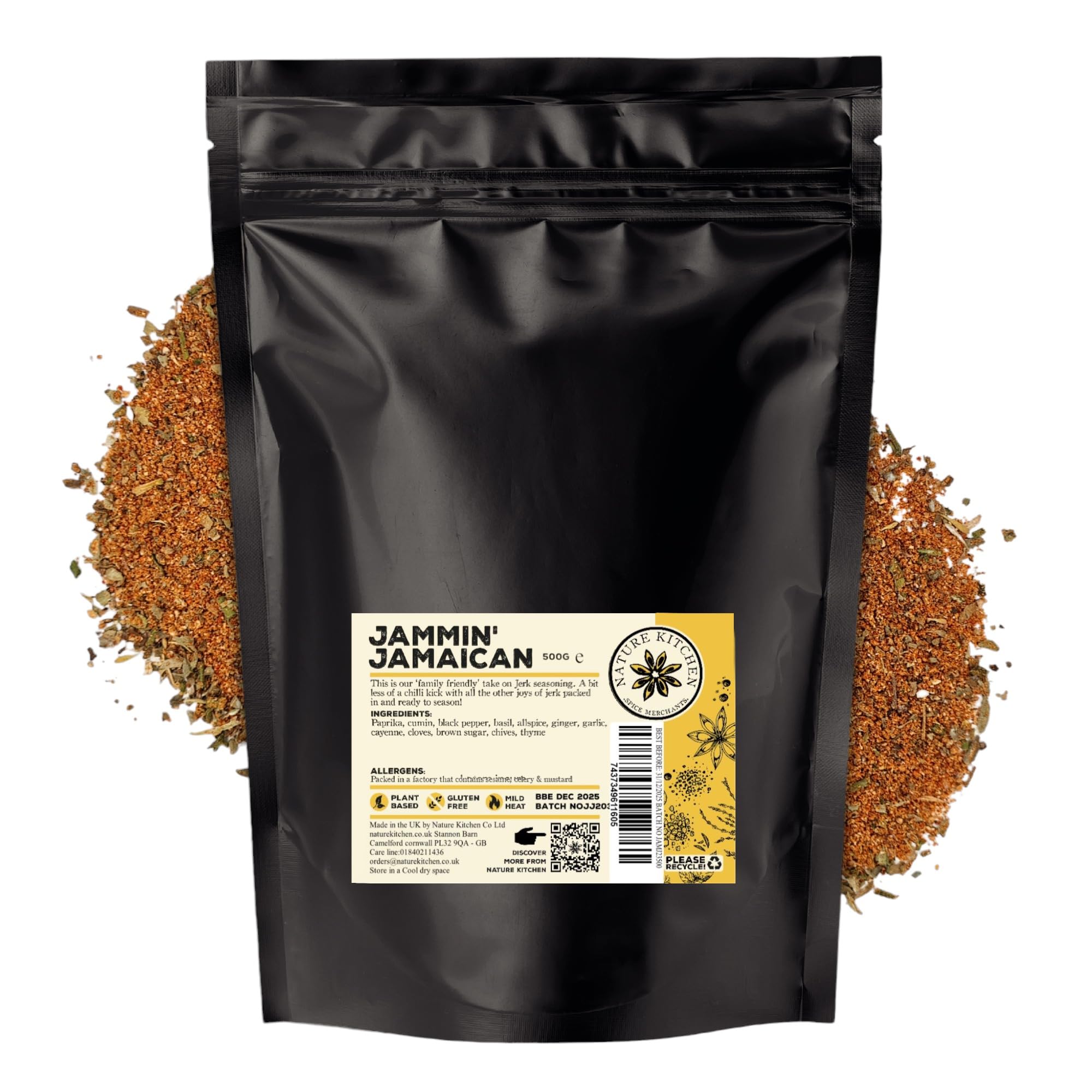 Nature Kitchen Shawarma Seasoning 500g Mild, Premium Middle Eastern Spice Blend, Gluten Free, Vegan Seasoning for Kebabs, Chicken, Wraps, Marinades and Everyday Cooking — view 78