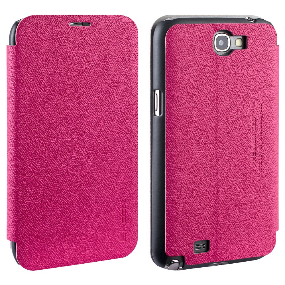 Megix TechnologyElite Series Premium Folio Case for Samsung Galaxy Note 2 - Retail Packaging - Rose