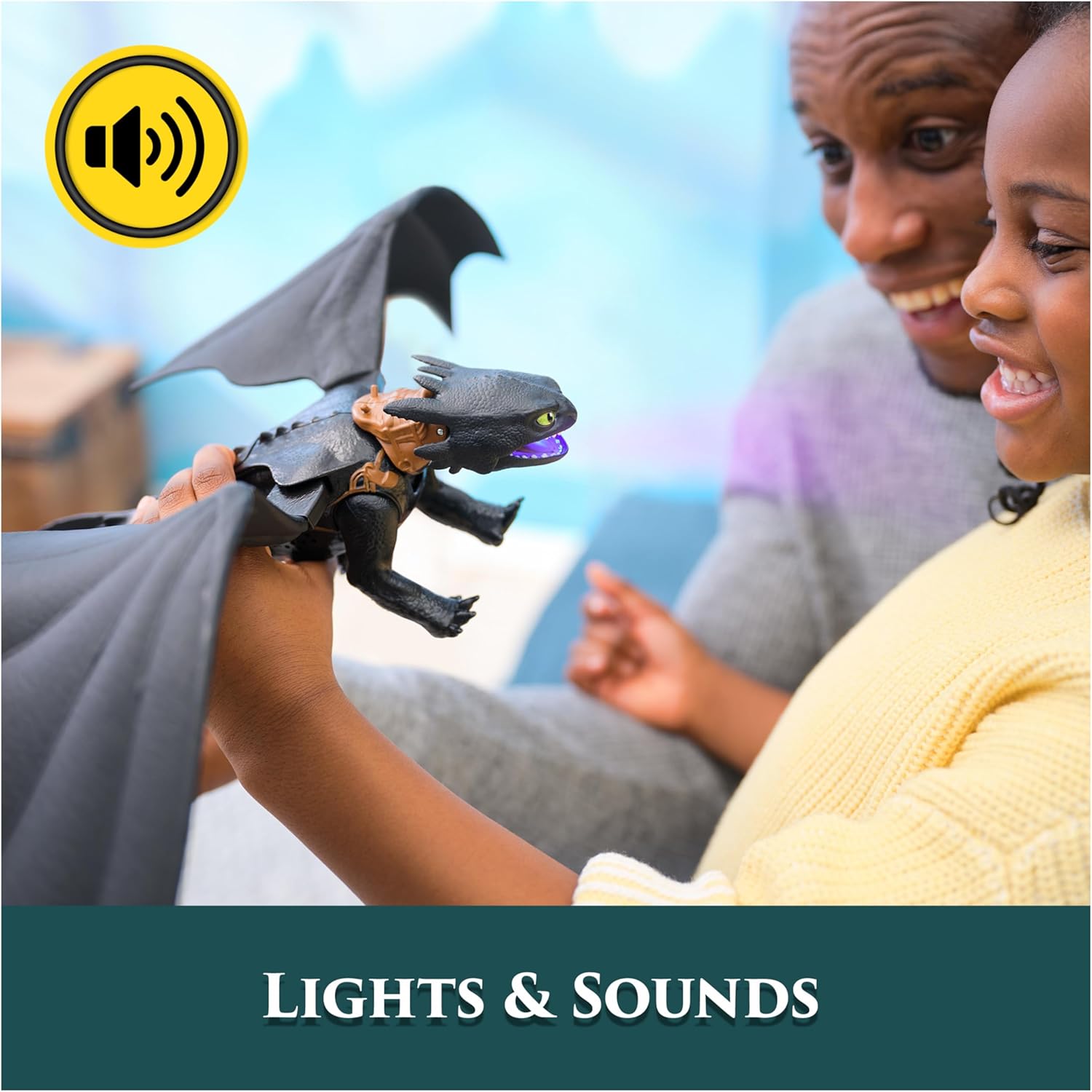 DreamWorks Dragons, How to Train Your Dragon, Ultimate Plasma Blast Toothless, 25” Wings with Lights & Sounds Action Figure, Kids Toys for Boys Ages 4 and up