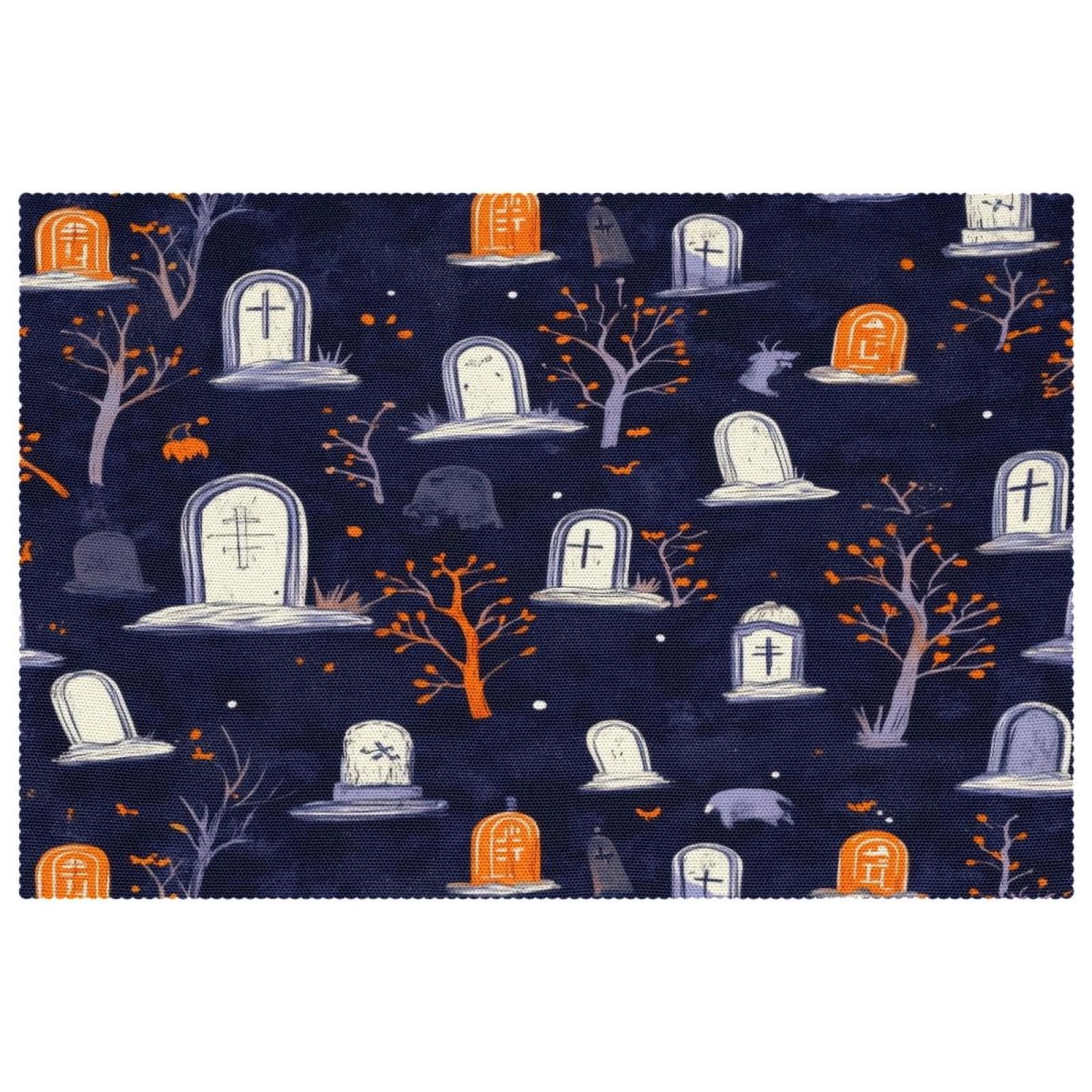 Set de table Halloween antidérapant résistant à la chaleur lot de 6