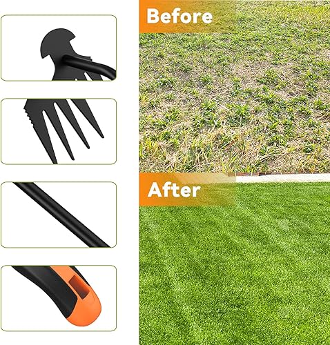 Miniatura 6 de Herramienta de extracción de malezas, herramienta de mano portátil de jardín para eliminación de malezas, herramienta de deshierbe manual de acero