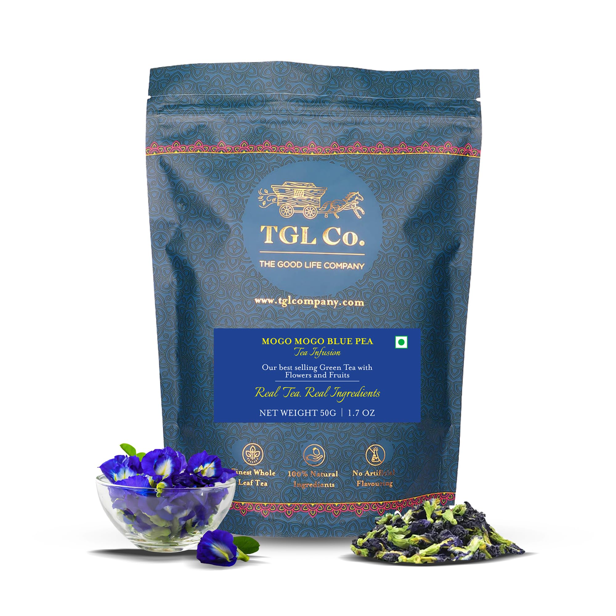 TGL Co. The Good Life Company Tgl Co. Mogo Mogo Blue Pea Chai Tea Infusion |Rich In Anti Oxidant|Refreshing|No Artificial Flavor|Improve Digestion,50 Grams (B0CW66SXP7) Amazon Price History, Amazon Price Tracker