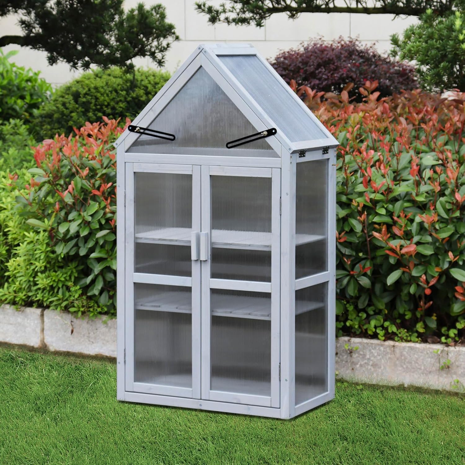 Glass Greenhouse for Outdoor Indoor, 3Tier Mini