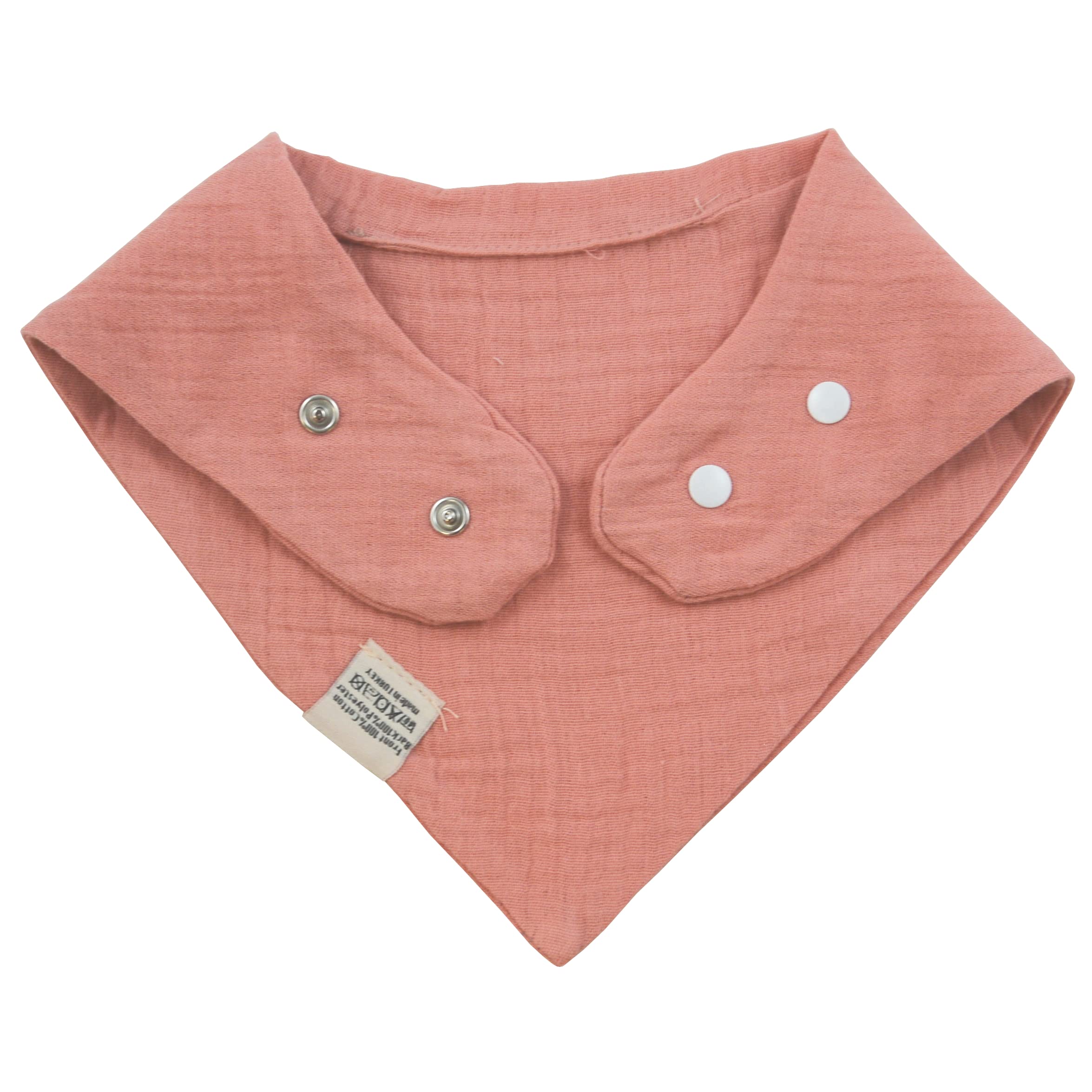 M.M.C. Baby 8 pieces muslin triangular scarves unisex cotton scarf with adjustable snap fasteners burp cloth bib for toddlers boys and girls (set girls) - Image 3