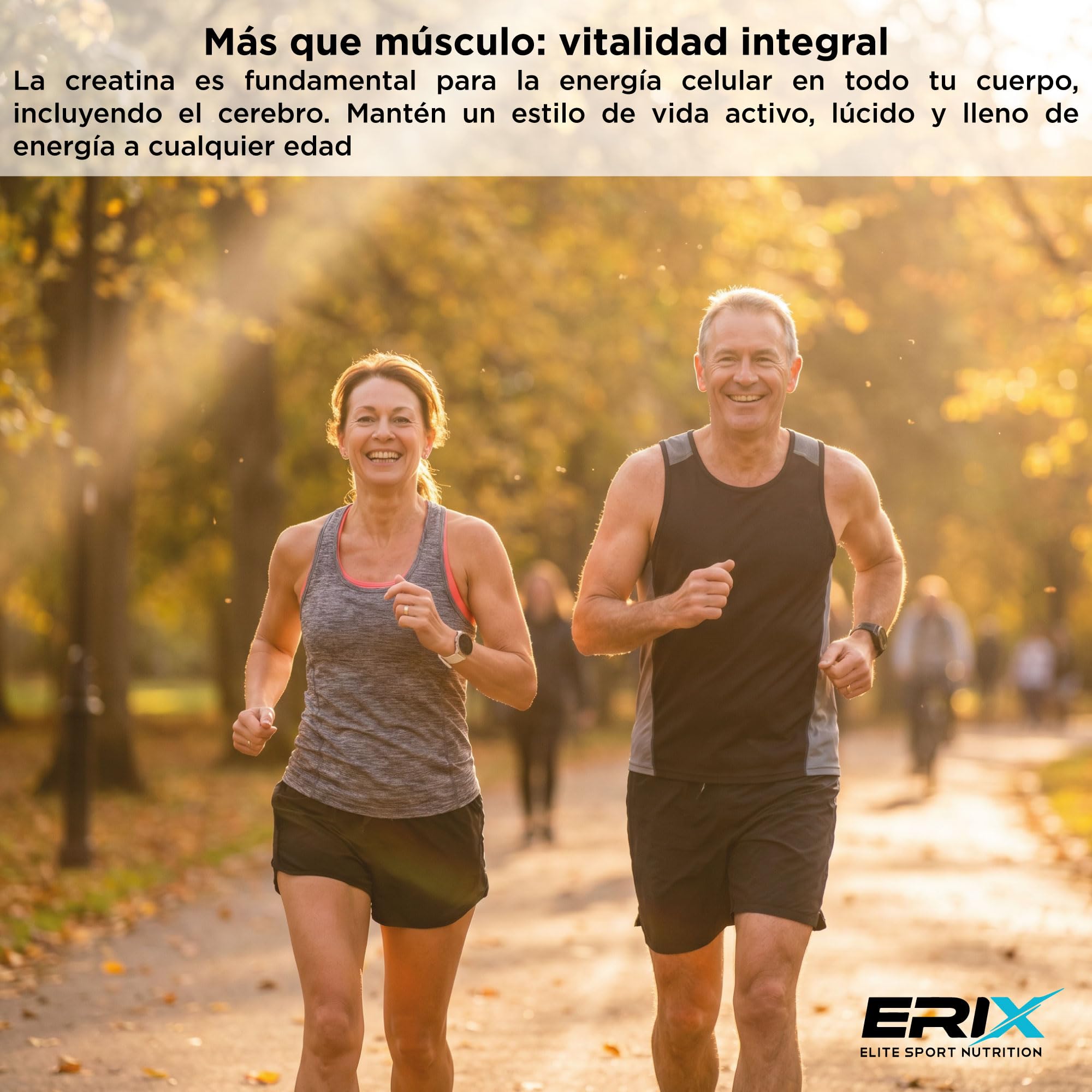 ERIX Nutrición Creatina Monohidrato 200 Mesh Neutra - Pack de 2 x 500g (1 Kg, 332 Dosis) - Polvo Micronizado 100% Puro sin Sabor para Entrenamiento, Mejora la Fuerza Muscular y la Recuperación