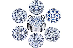 Blue and White Coasters for Pristine Surfaces