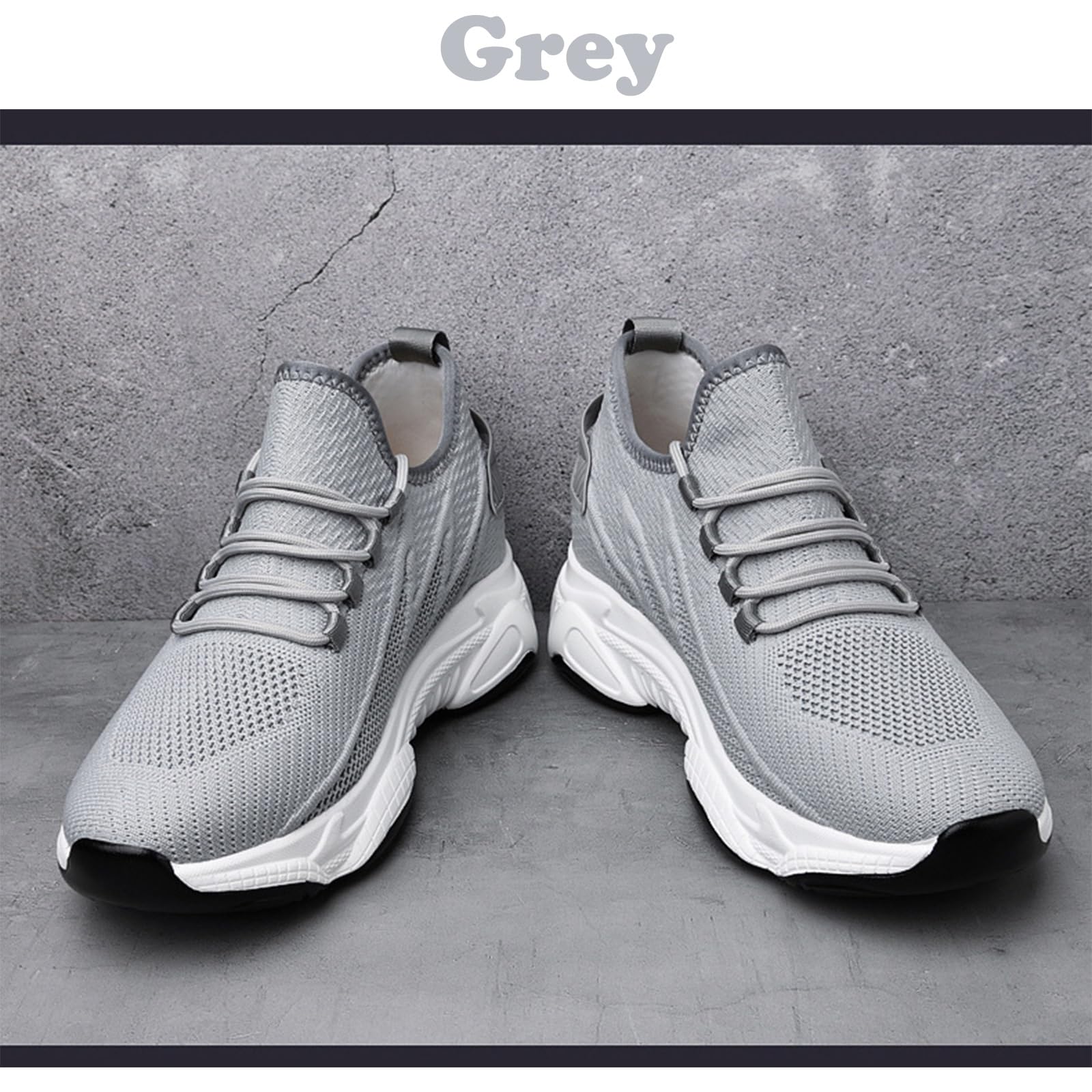 Zapatillas Elevadoras para Hombre Mujer 4/6/8/10 Cm Unisex Invisibles Aumentar la Altura Exteriores Informales Ligeros Cómodos Antideslizantes Transpirables Malla Zapatillas