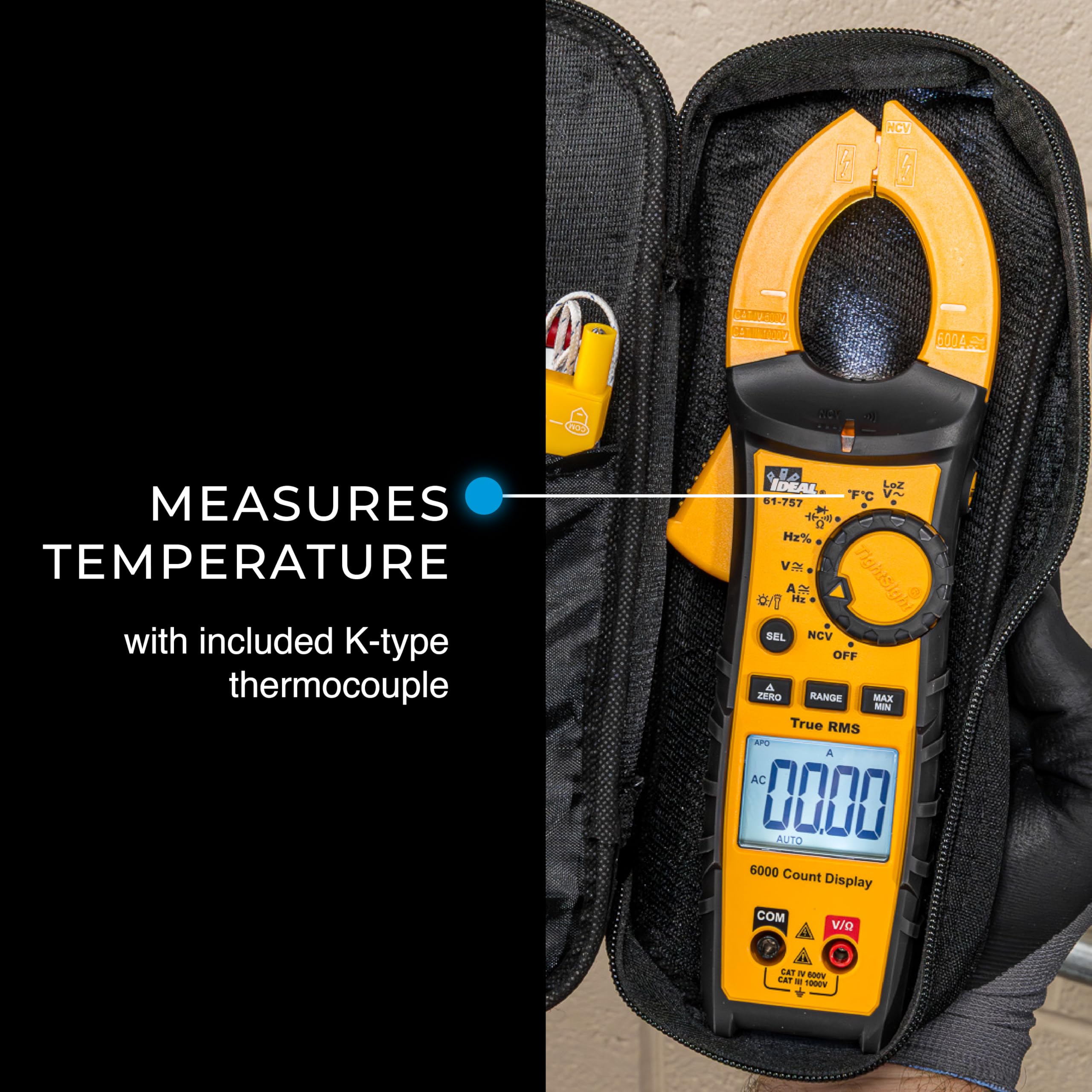 Ideal 61-757 - 600A AC/DC TRMS TightSight Clamp Meter — Amazon image 5