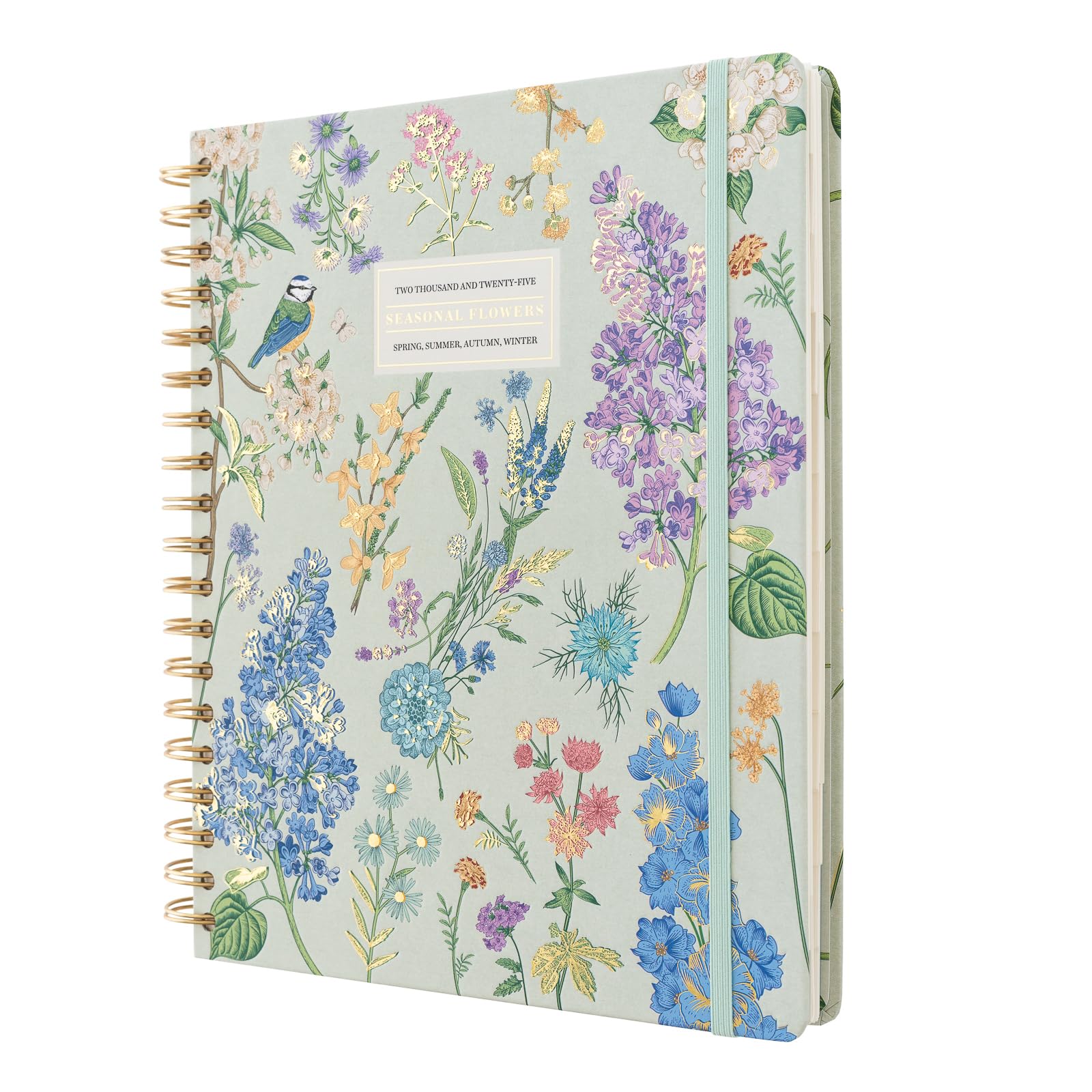 Kokonote Agenda 2024 2025 semana vista Seasonal Flowers - Agenda escritorio con pestañas - Agenda escolar 2024 2025 semana vista Planner 17 meses | Material oficina Material escolar y Papeleria bonita
