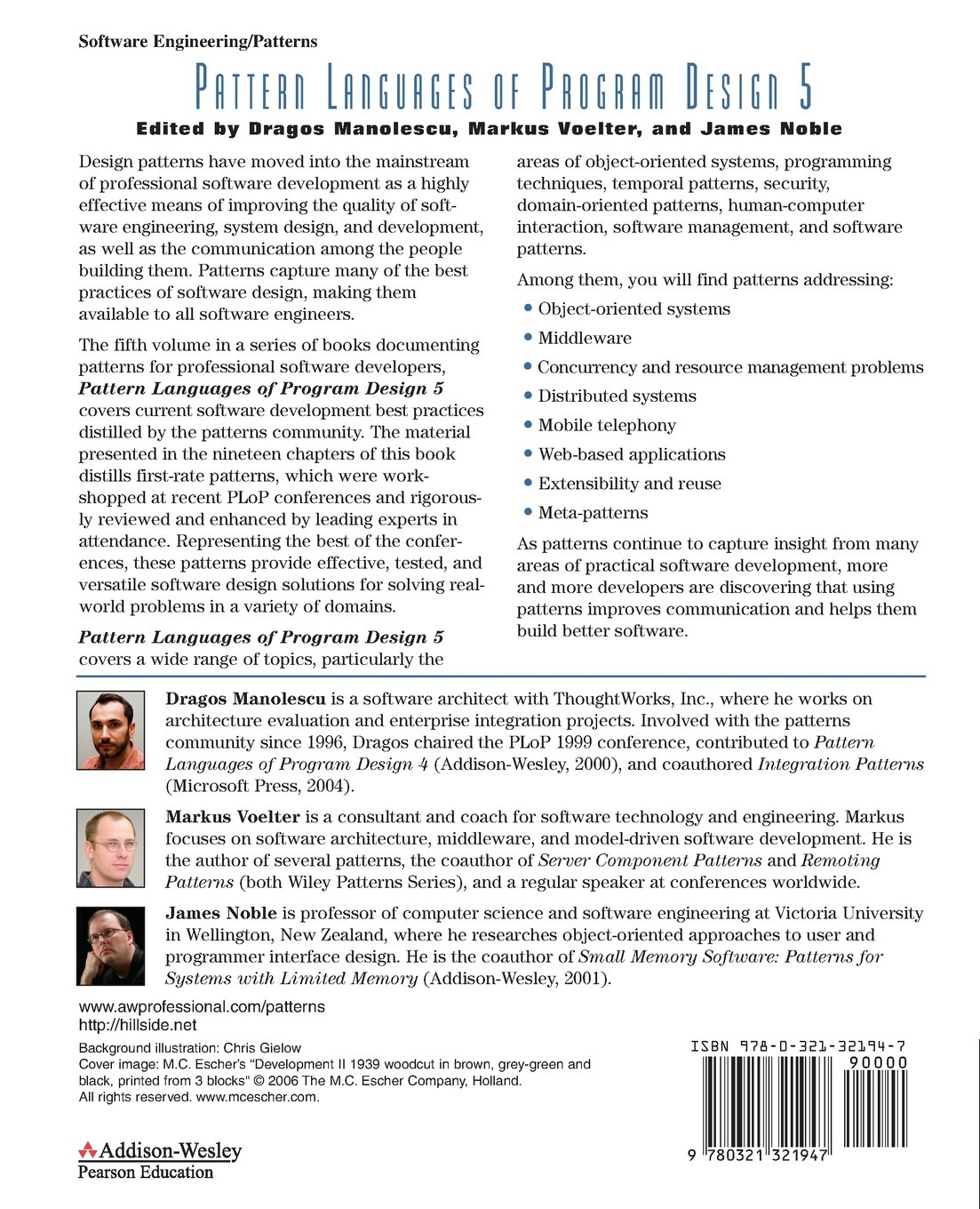 Pattern Languages of Program Design 5: (Software Patterns) (Software Patterns Series)