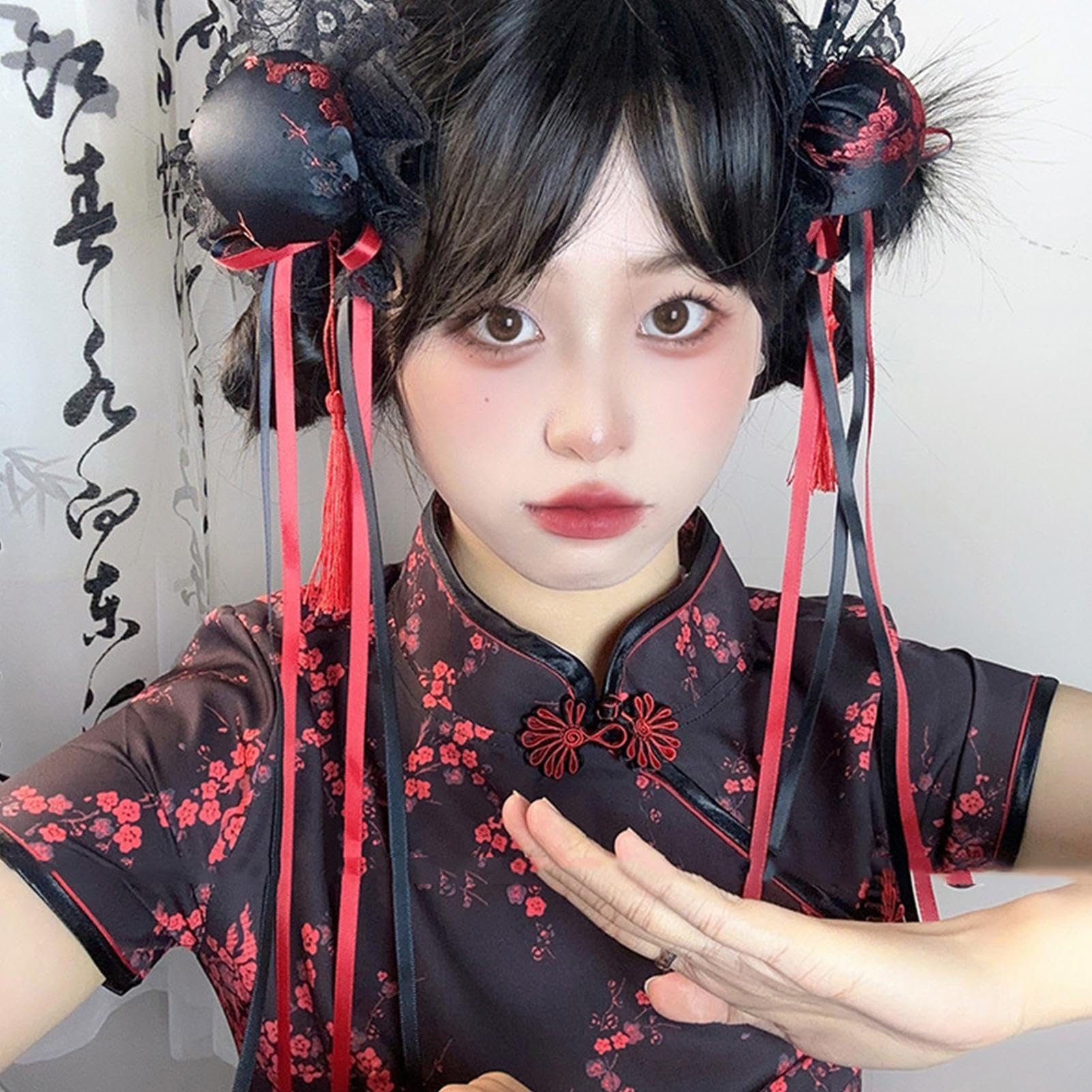 Amazon.co.jp: 中国スタイルのヘアクリップ - 2X お団子ヘアクリップ