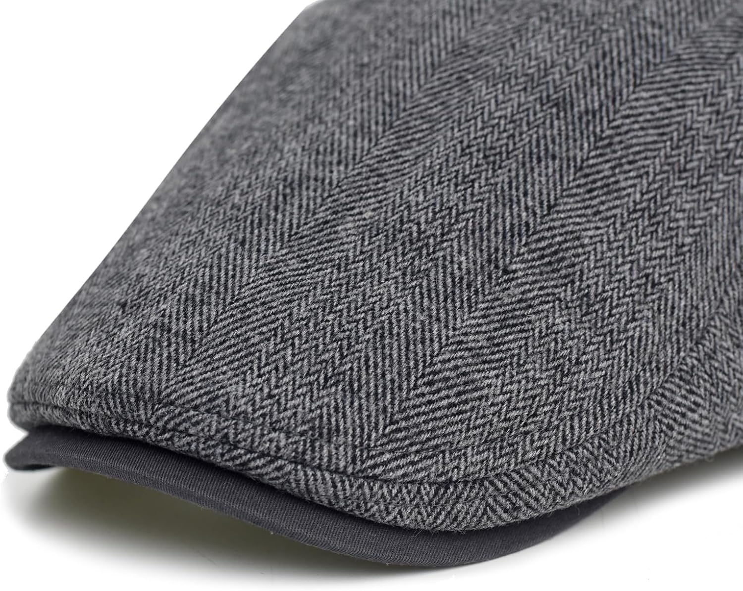 Men's Herringbone Tweed Newsboy Cap Flat Ivy Gatsby Driving Hat