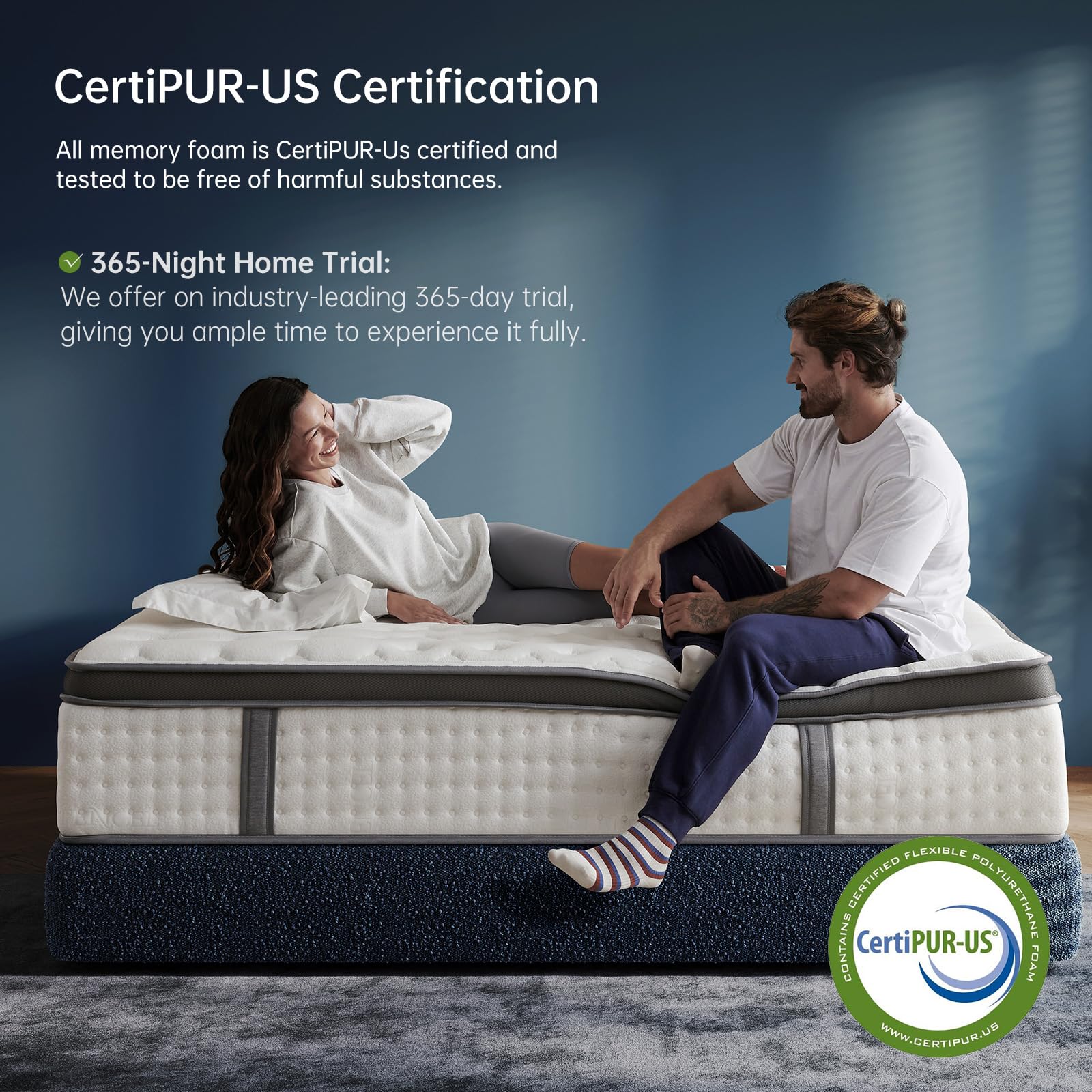 KOULABR Z Queen Size Mattress, 12 Inch Hybrid Mattress in a Box, Gel Memory Foam, Individually Wrapped Pocket Coils Innerspring, Pressure Relief, Medium Firm (12 INCH, Queen (New))