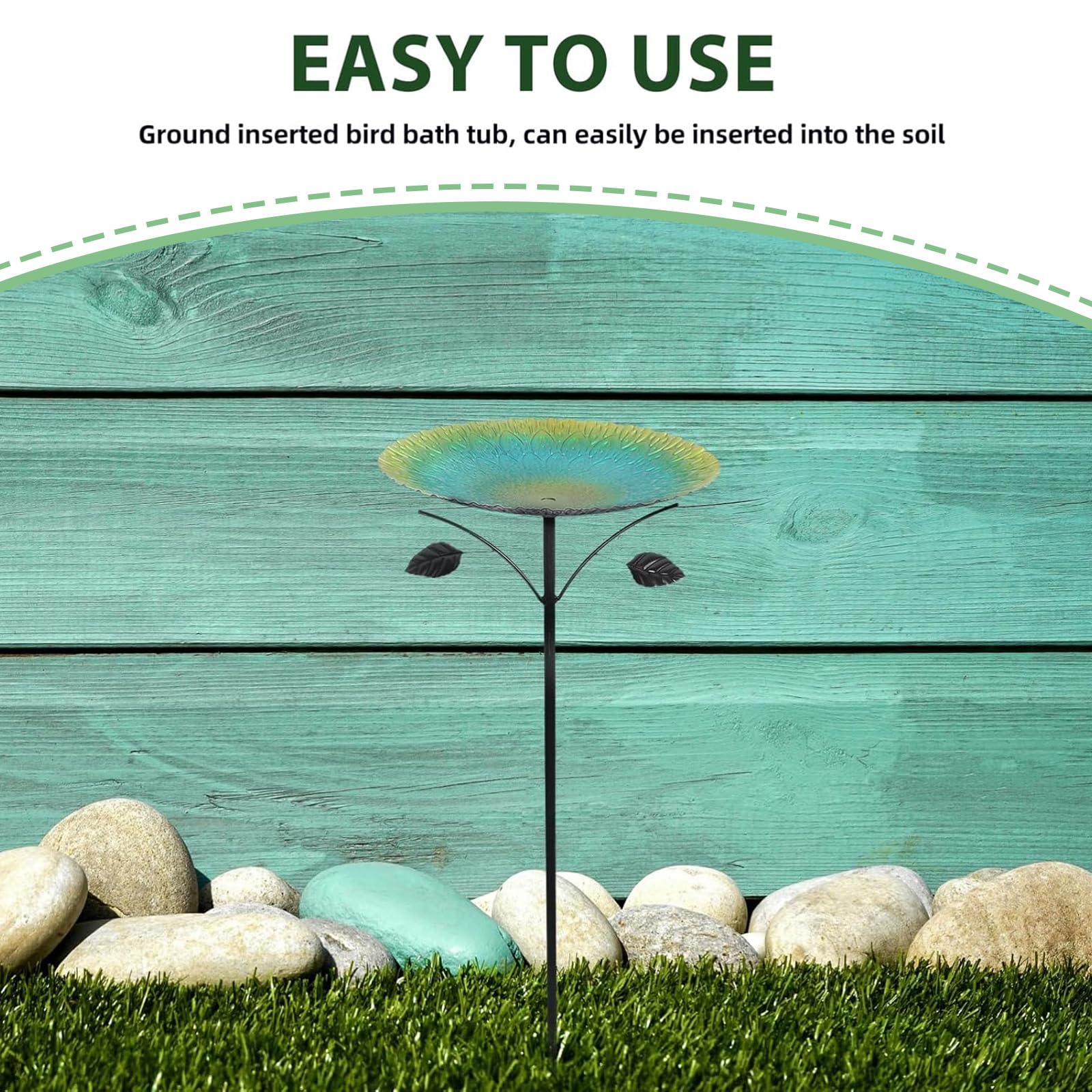 HIQE-FL Bain d'oiseaux,Abreuvoir Oiseaux 84cm,Mangeoires pour Oiseaux,Mangeoire Oiseaux,Bain pour Oiseaux,Bassin pour Oiseaux,Abreuvoir en Fonte,pour Jardin,Balcon,Terrasse