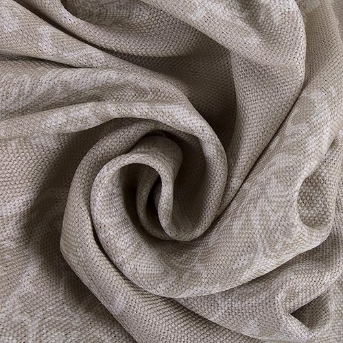 Miniatura 8 de HPD Half Price Drapes BOCH-DLN193B-96 - Cortina texturizada de lino estampado (1 panel), 50 x 96, marrón Estambul