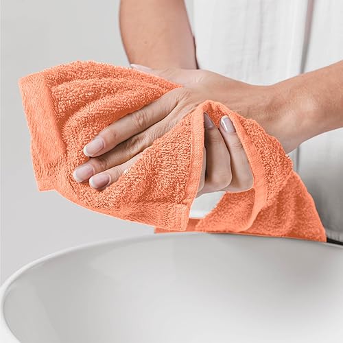 Miniatura 8 de Juego de 8 toallas de baño de algodón 100% de lujo para baño, juego de 8 toallas de baño y toallas de mano y 4 paños de lavado, toallas suaves color