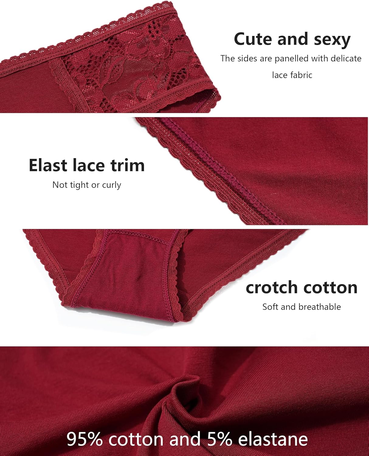 LEVAO Womens Cotton Bikini Panties Soft Stretch Ladies Panty Low Waist Multipack Stretch Cheeky Underwear S-2XL - Image 4