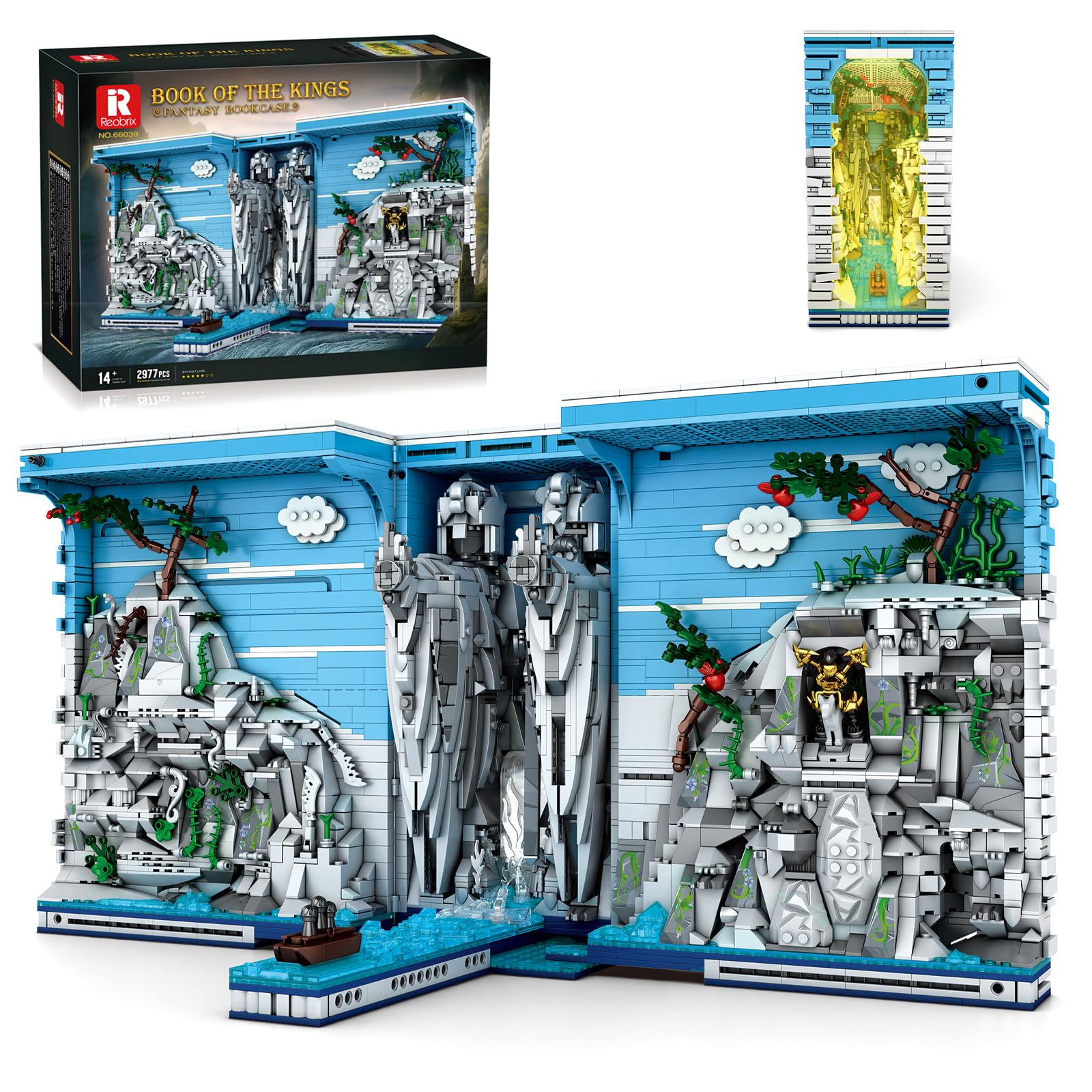 Reobrix 66039 Gates of Argonath Building Blocks Set, 2977 PCS Lord