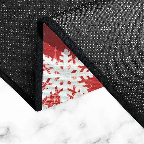 Miniatura 7 de Juego de 2 tapetes de cocina de Navidad, tapete de cocina con respaldo antideslizante, tapete de cocina decorativo lavable para decoración de