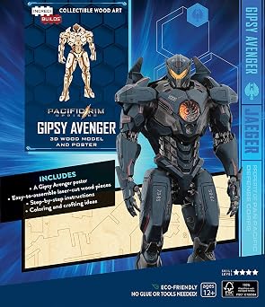 IncrediBuilds Pacific Rim Uprising Gipsy Avenger 3D Wood Model and Poster