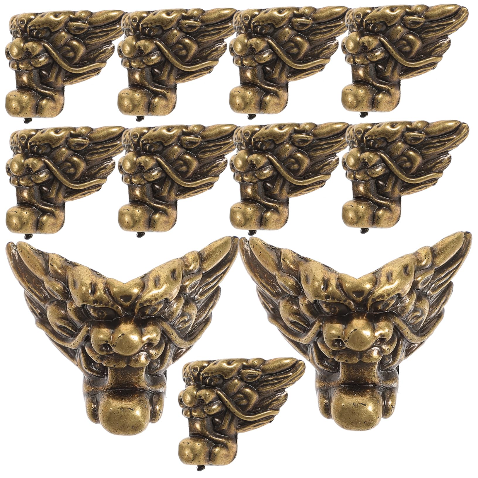 balacoo Retro Wooden Box Base Lion Supports Decorative Cabinet Feet Box Corners Protectors for Jewelry Cases