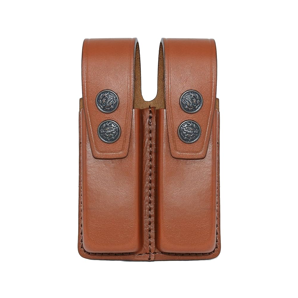 Amazon.co.jp: alis006レザーダブルマガジンポーチ/キャリア