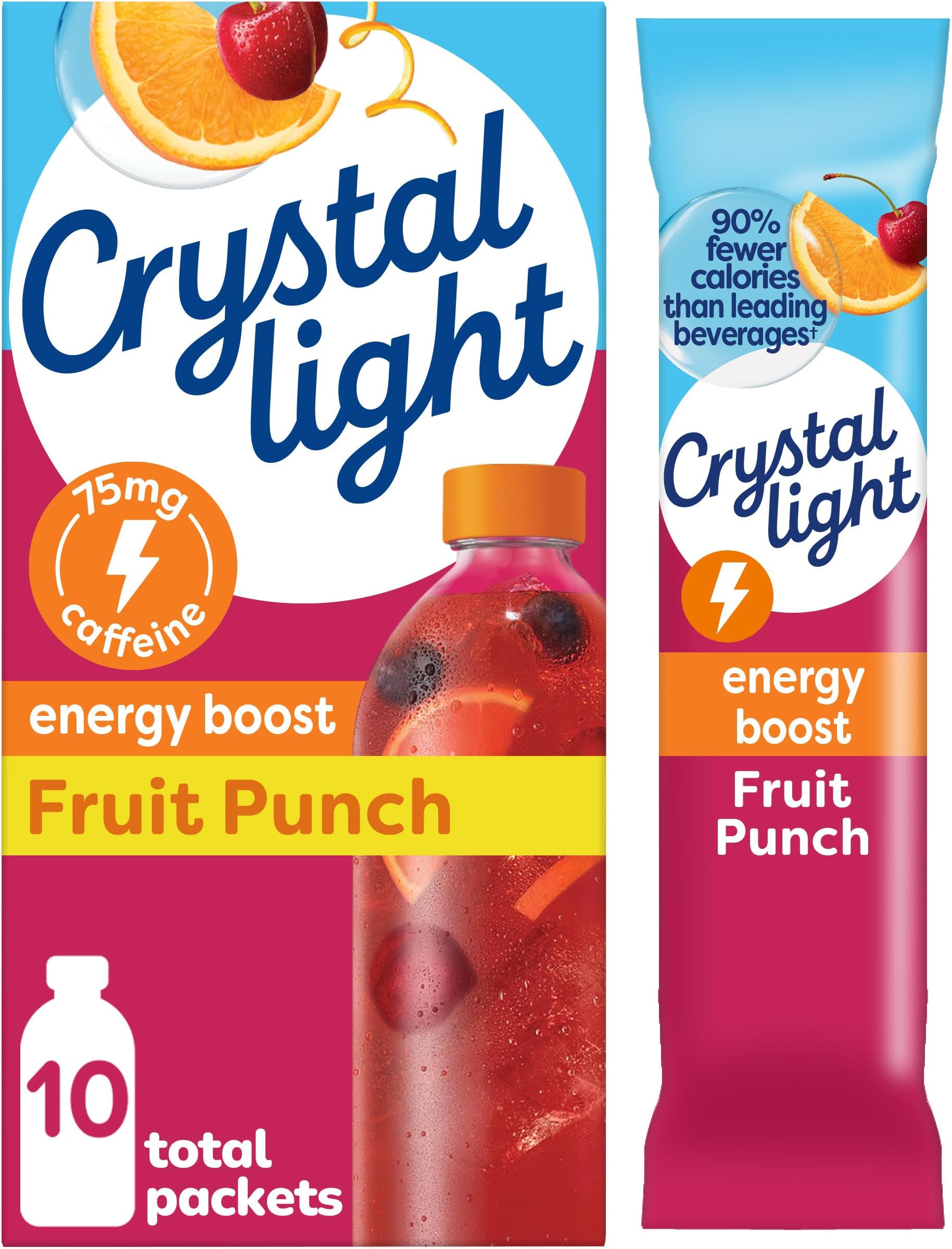 Energy Boost Fruit Punch Drink Mix, 10 ct On-the-Go Packets