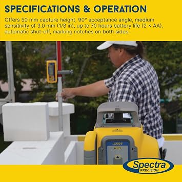 Spectra Precision HL450 Laser Receiver with Digital Readout - Alkaline IP67