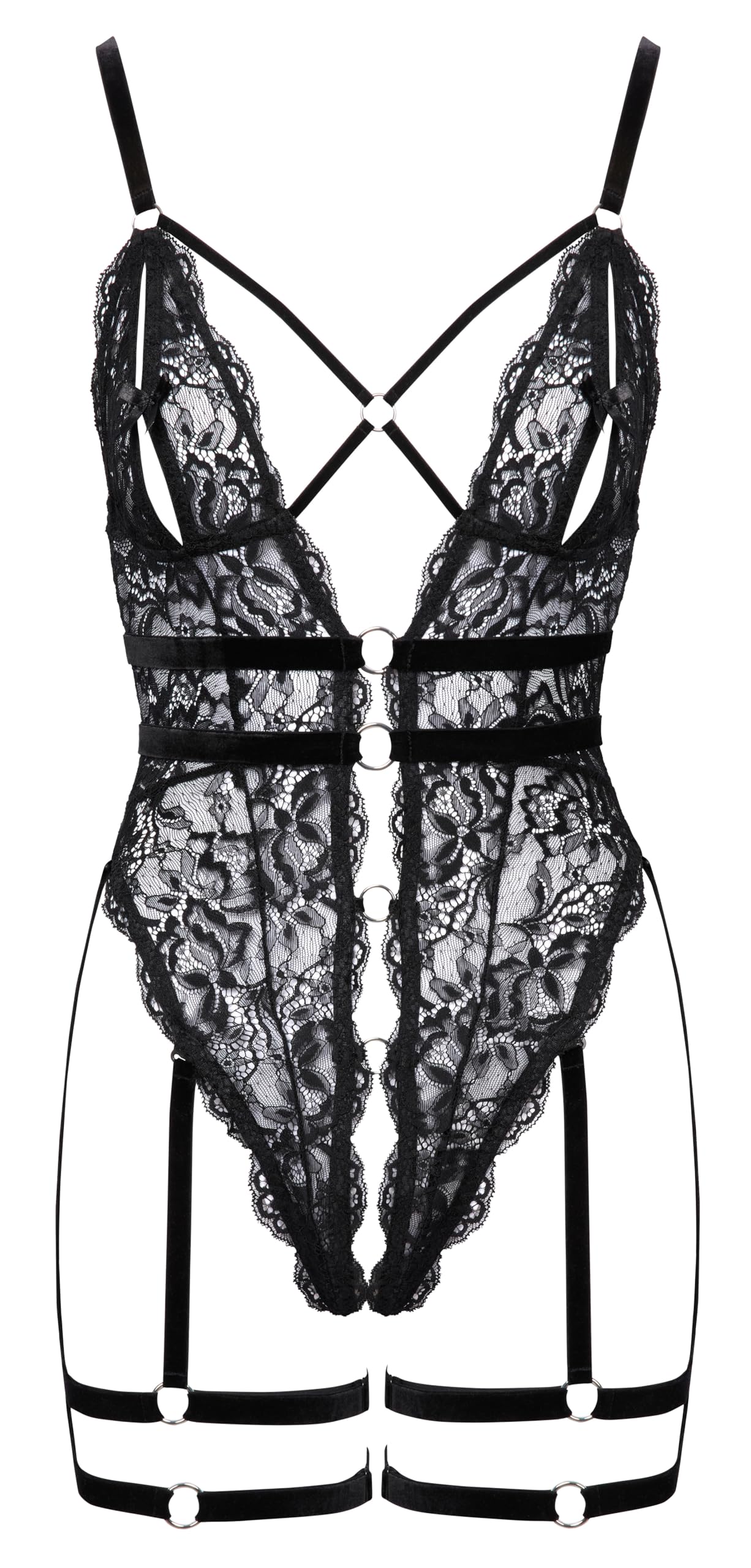 Cottelli Lingerie Body Ouvert, Schwarz, L