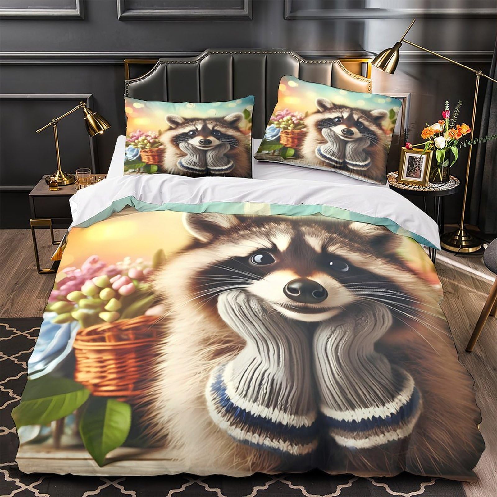 Housse de couette serpent exotique 200x200cm pour chambre fille ado