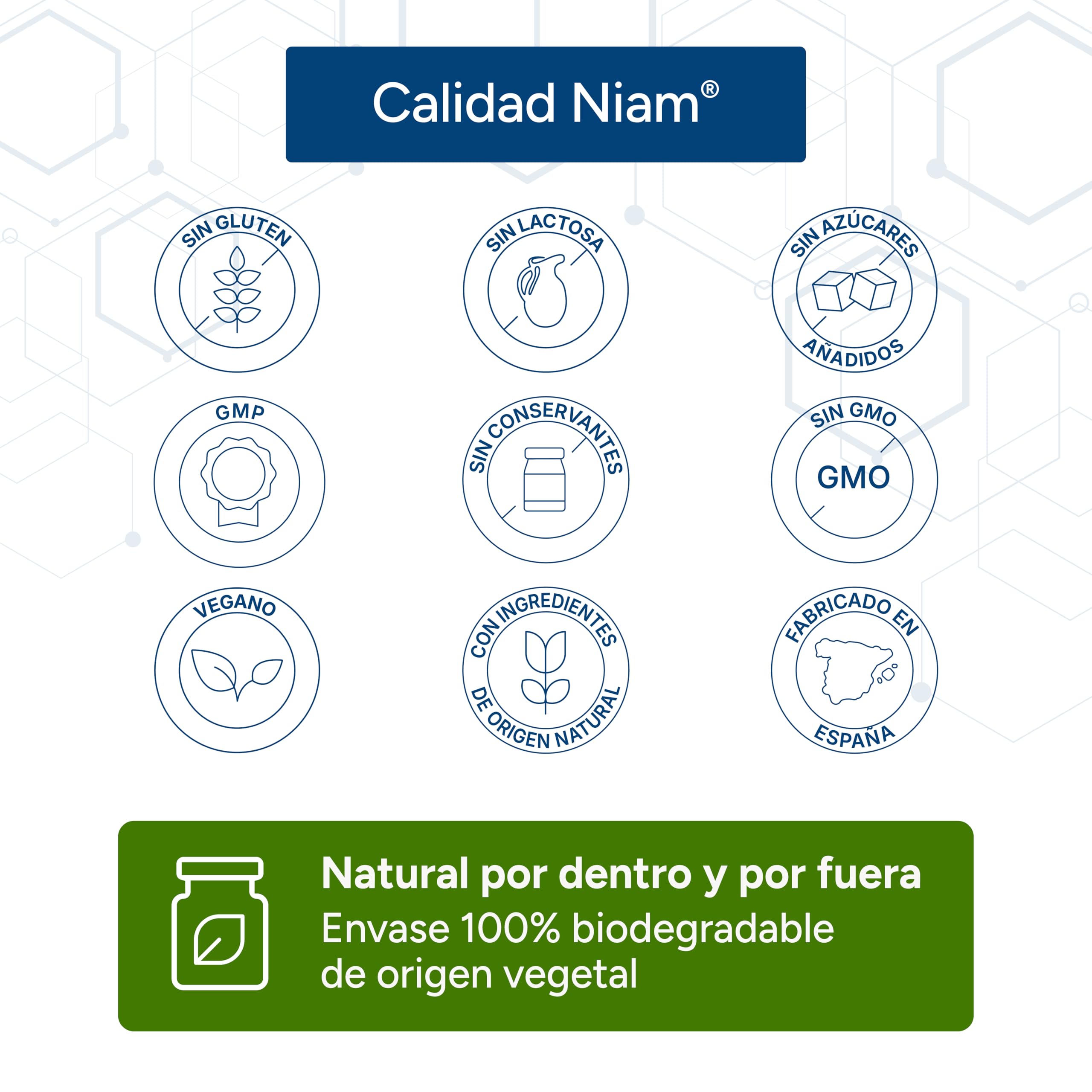 [60 cáps] PCOS NIAM | Para 2 meses | D-Chiro Inositol SOP | Con Ácido Fólico, Biotina, Vitamina B12, B6 y D3 | Suplemento Ovarios Poliquísticos | Regulación Hormonal | Ácido fólico, biotina y vitaminas B6, B12 y D3 | Suplemento Ovarios Poliquísticos | 60