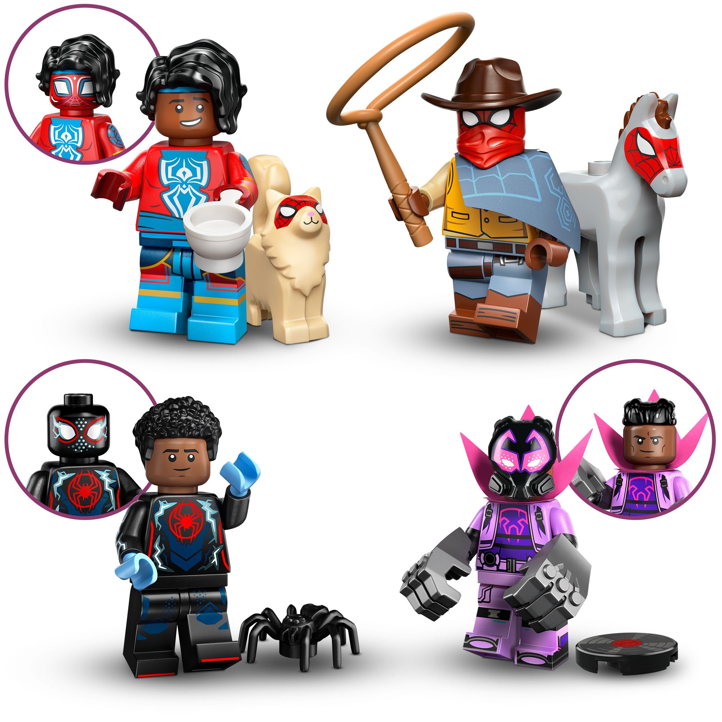 Lego Spiderman Minifigure 12 Örümcek Adam Figürü Serisi: Örümcek Ayetinin Karşısında Lego Minifigür 71050 Komple Set (Baskılı Karo Dahil)