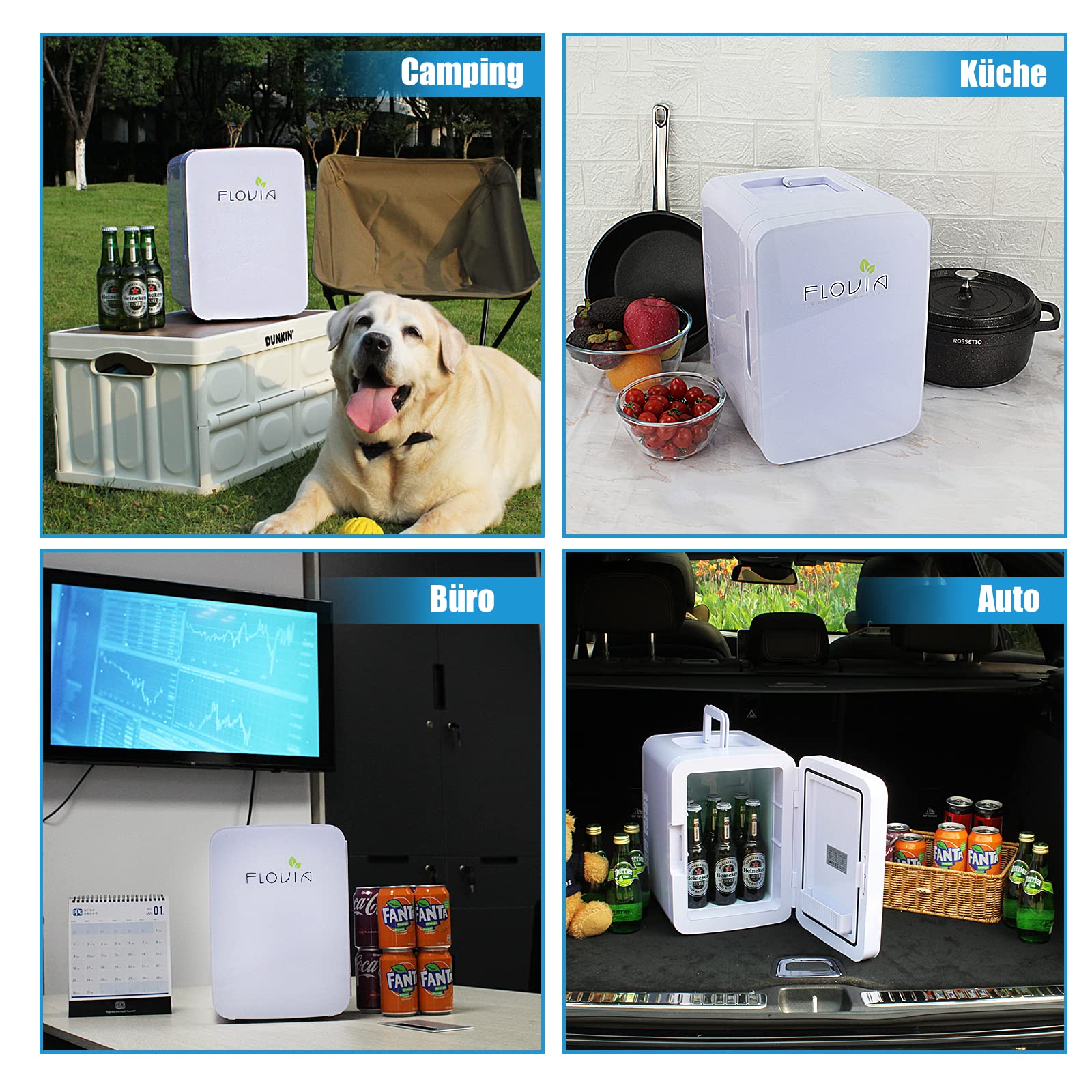 Mini réfrigérateur 10 L 11 boîtes 330 ml maintien au froid et au chaud AC 220 V CC 12 V silencieux voiture bureau chambre