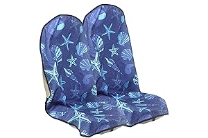 Conch Shells Starfish 2Pcs Car Seat Protector