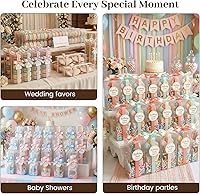 Vista 7 de VGOODALL 30 cajas transparentes de recuerdo, 8.2 x 2.75 x 2.2 pulgadas, cajas de cubo transparentes para galletas, macarrones, bodas, despedidas