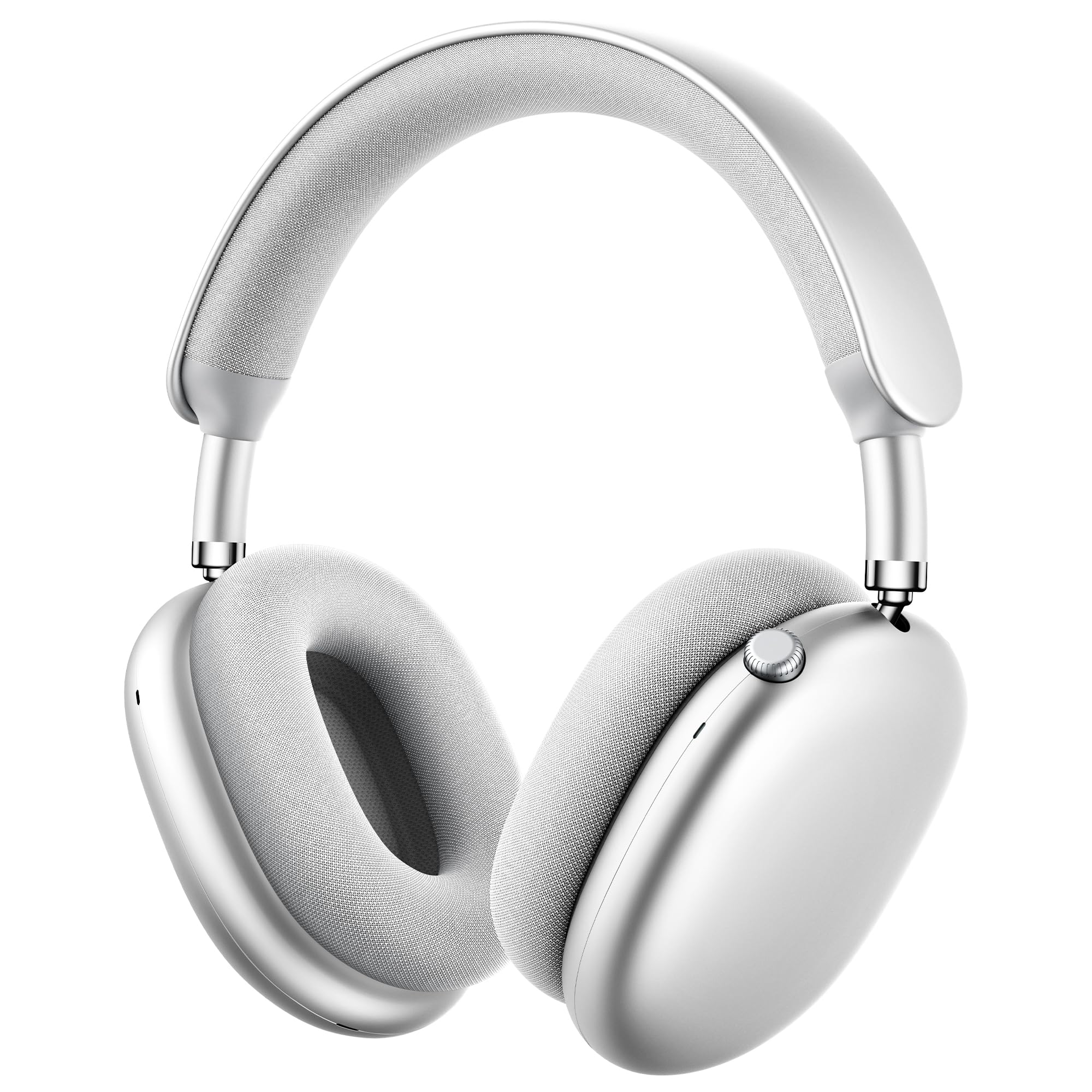 silicone earbuds with noise cancellation in silver hybrid design
