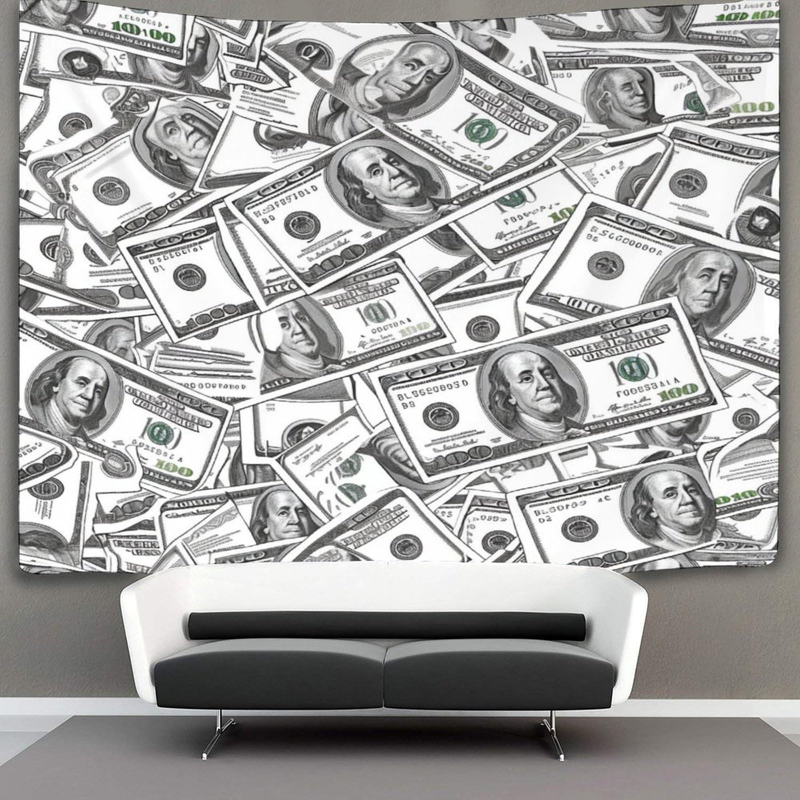 DHBANEIOK 3D Dollar Print Wall Blanket Home Decoration Bedding Poster Wall Art Tapestry Tapestries Wall Hanging Soft Polyester for Bedroom Living Room, Dorm & Room Decor 130cmx150cm
