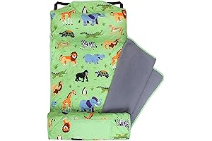 Wildkin Microfiber Modern Quilted Nap Mat for Girls with Reusable Pillow